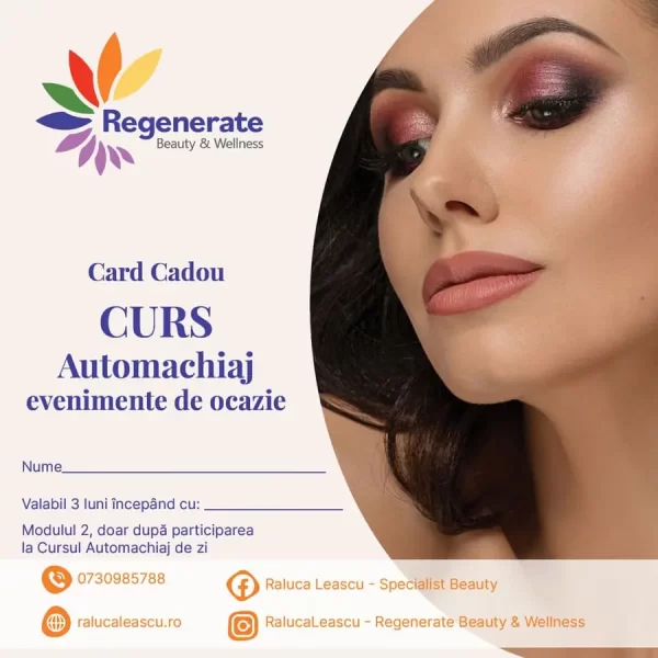 Card Cadou Curs Automachiaj evenimente și ocazii speciale