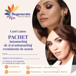 Card Cadou Pachet Curs Automachiaj de zi și automachiaj evenimente și ocazii speciale