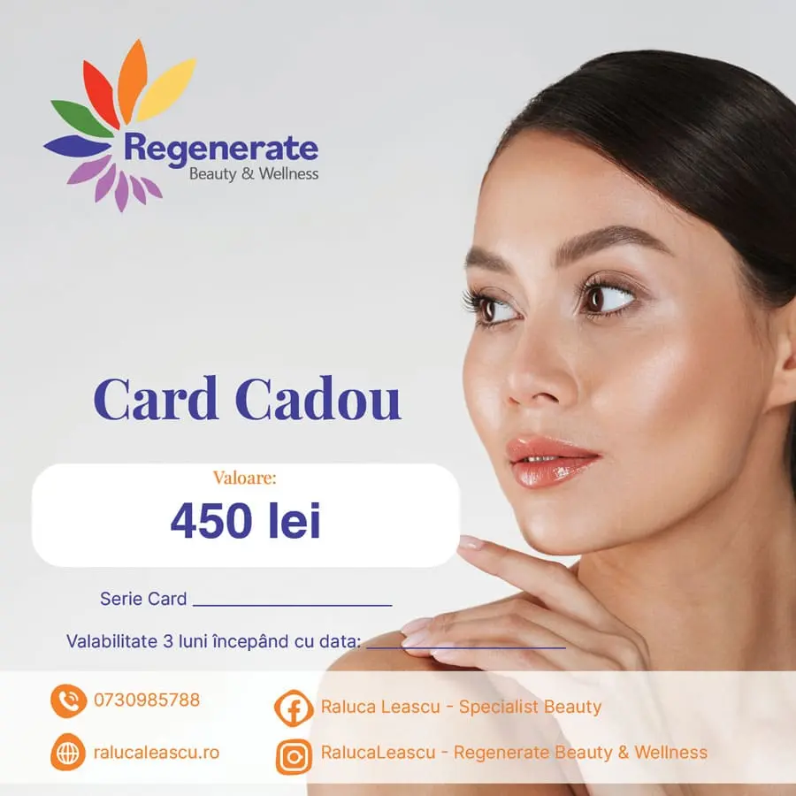Card cadou cosmetica 450 lei Regenerate Raluca Leascu